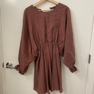 Zara Purple 3/4 Sleeve Mini Dress